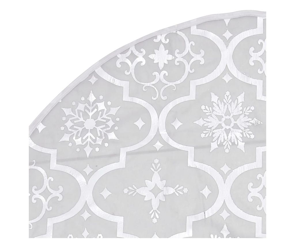 Božićna suknja za drvce s čarapom, bijela, 122 cm, tkanina - 6