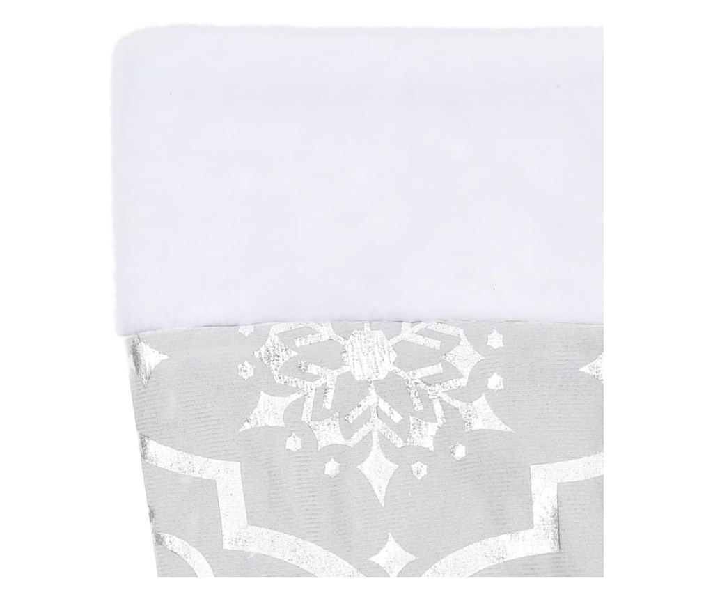 Suknja za božićno drvce s čarapom, bijela, 90 cm, tkanina - 7