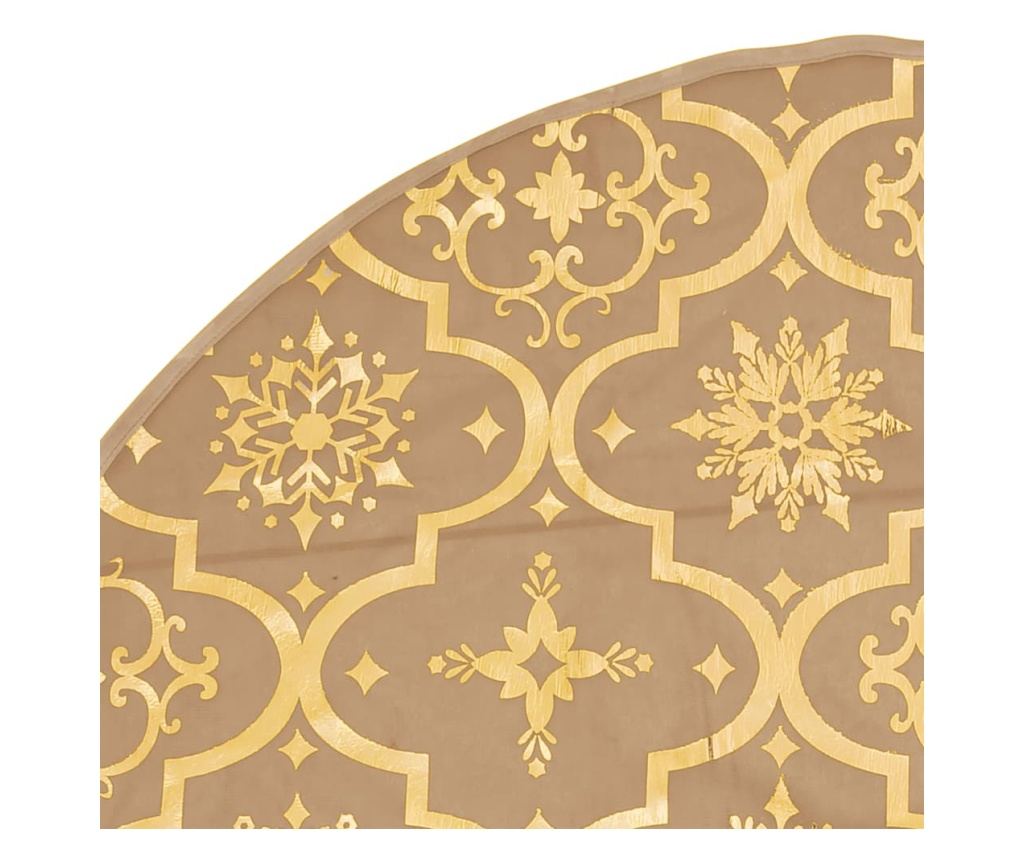 Suknja za božićno drvce s čarapom, žuta, 122 cm, tkanina - 6