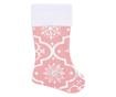Božićna suknja za drvo s čarapom, ružičasta, 90 cm, tkanina thumbnail 4
