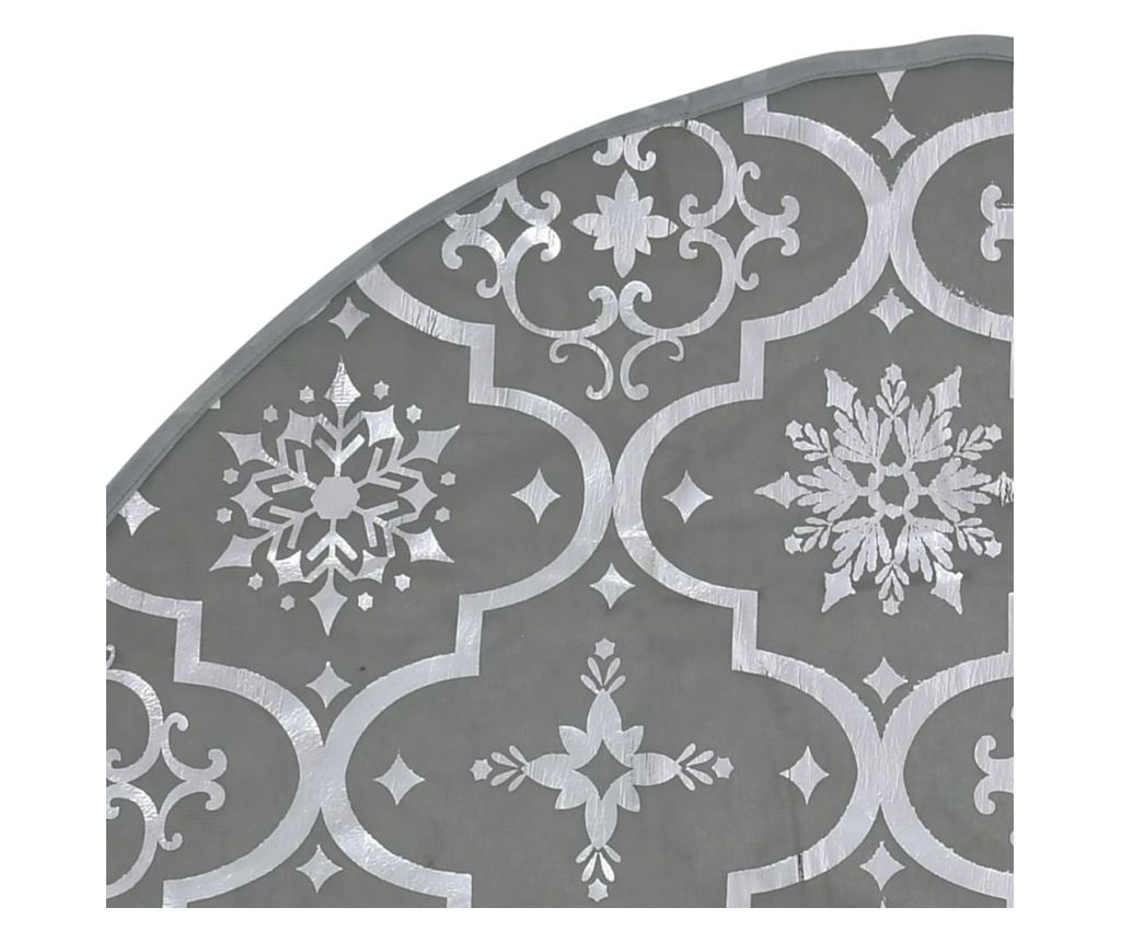 Suknja za božićno drvce s čarapom, siva, 122 cm, tkanina - 5