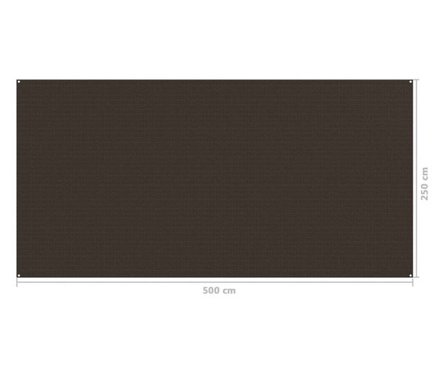 Preproga za šotor 250x500 cm rjava