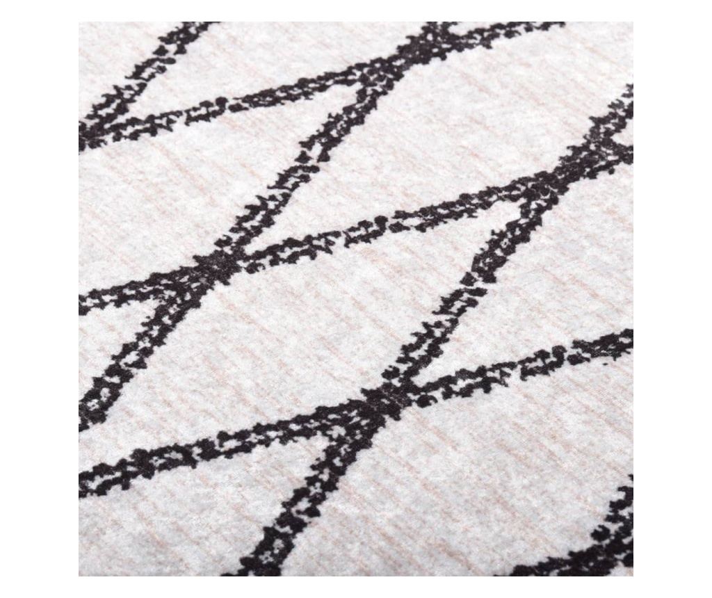 Perivi tepih, crno-bijeli, 80x150 cm, protuklizni - 2