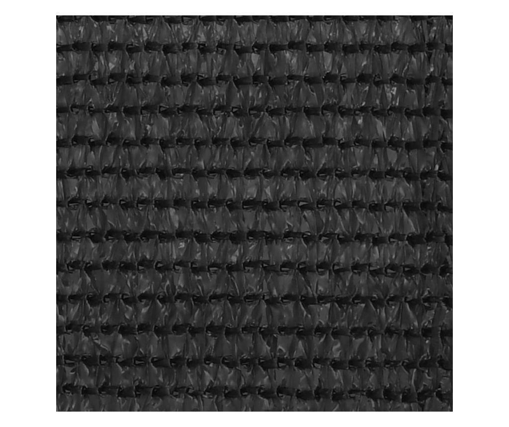 Балконски екран, HDPE, 75x400 см, антрацитно сиво - 2