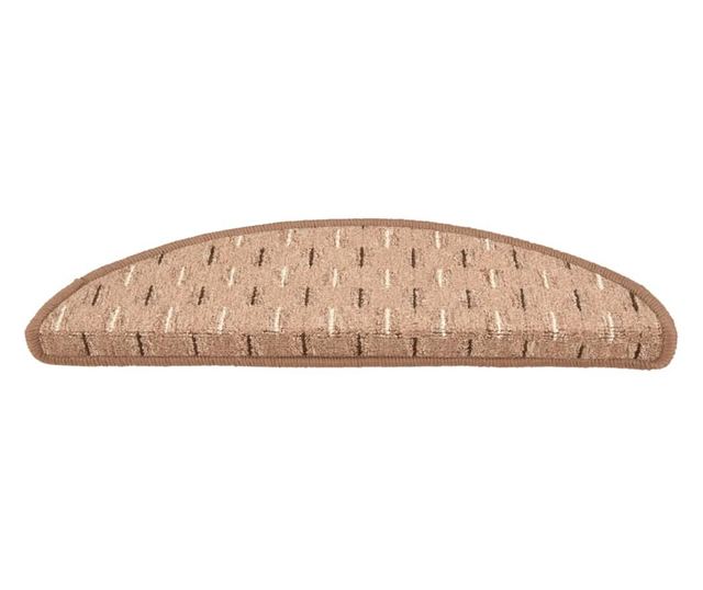 Tepih za stepenice, 15 kom., smeđa, 65x25 cm