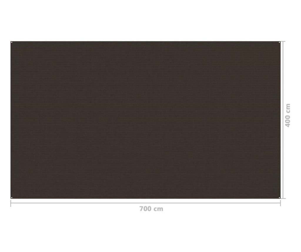 Preproga za šotor 400x700 cm rjava - 5