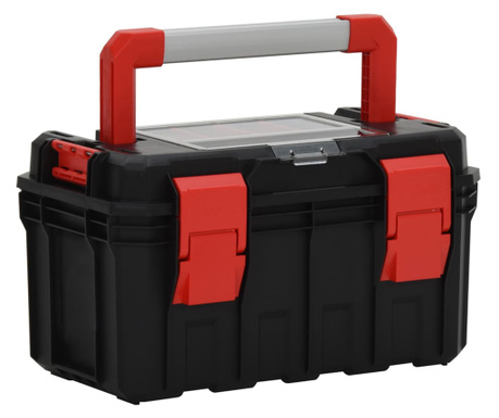Kufr na nářadí černý a červený 45 x 28 x 26,5 cm