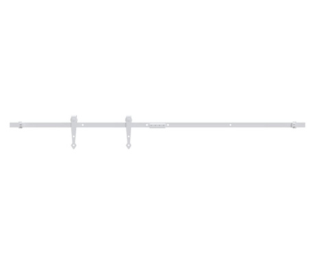 fehér szénacél mini pajtatolóajtó-szett 122 cm