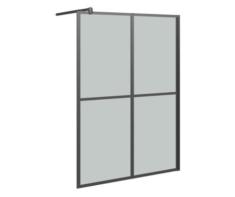 Pregrada za tuš 140 x 195 cm od tamnog kaljenog stakla 