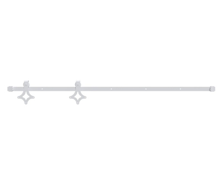 Set feronerie pentru usi glisante, alb, 200 cm, otel