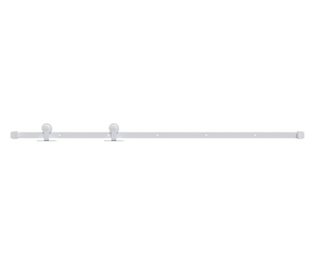 Set feronerie pentru usi glisante, alb, 200 cm, otel