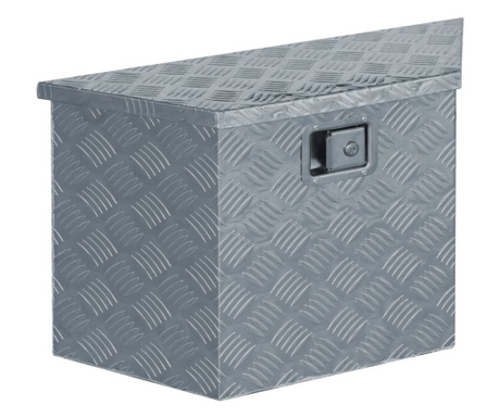 Hliníkový box 70 x 24 x 42 cm lichoběžníkový stříbrný
