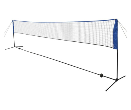 Siatka i lotki do badmintona, 600x155 cm
