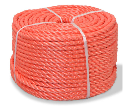 Усукано въже, полипропилен, 10 мм, 250 м, оранжево