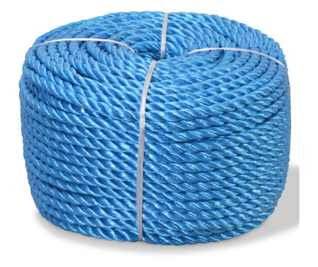 Усукано въже, полипропилен, 12 мм, 250 м, синьо