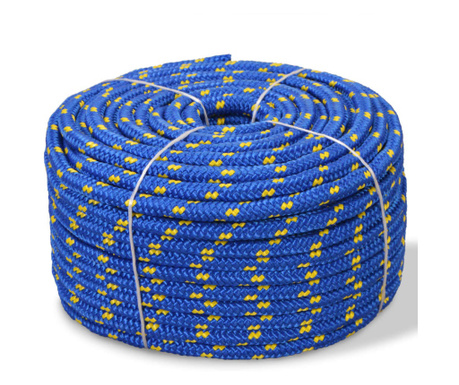 Морско въже, полипропилен, 6 мм, 500 м, синьо