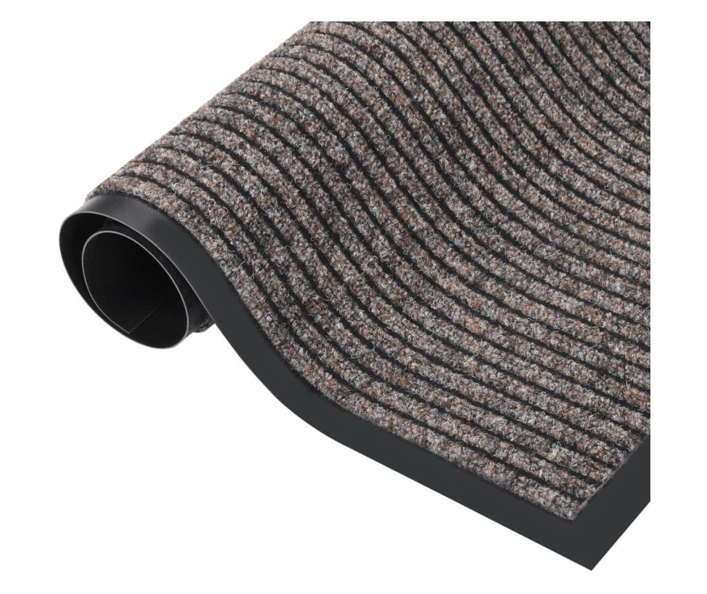 Otirač za vrata, bež, 80x120 cm, s prugama - 2