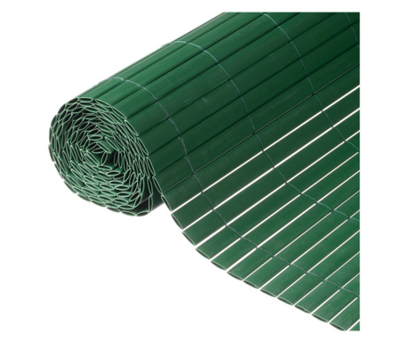 Двустранен градински параван, PVC, 1,5x3 м, зелен