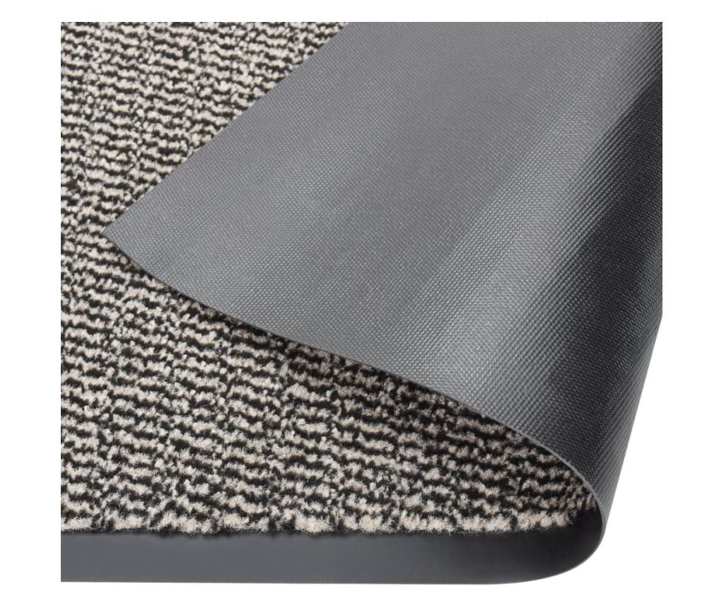 Otirač za ulaz s resicama, svijetlosmeđi, 90x150 cm - 3