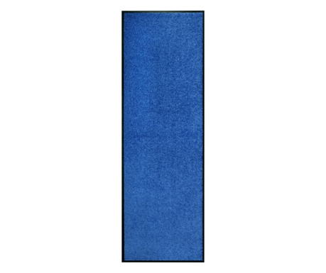 Covoras de usa lavabil, albastru, 60 x 180 cm