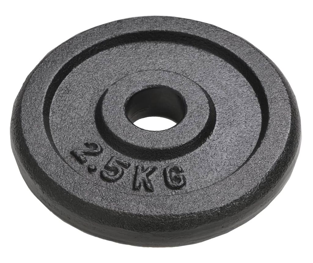 Ploče za utege 8 kom 8 x 2,5 kg od lijevanog željeza - 3