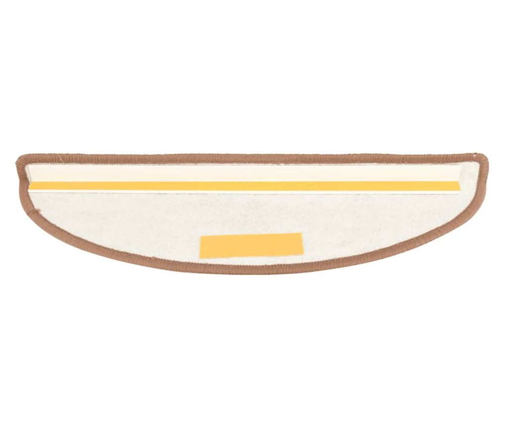 Tepih za stepenice, 15 kom., svijetlosmeđi, 65x25 cm - 7