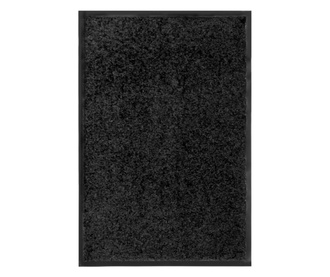 Covoras de usa lavabil, negru, 40 x 60 cm
