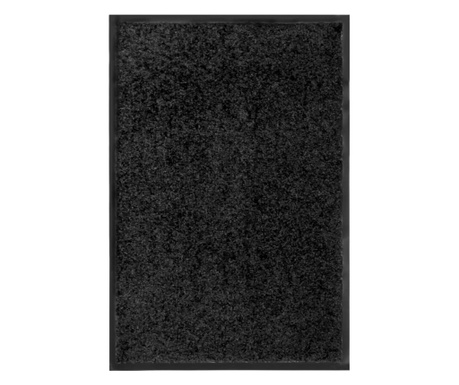 Covoras de usa lavabil, negru, 40 x 60 cm