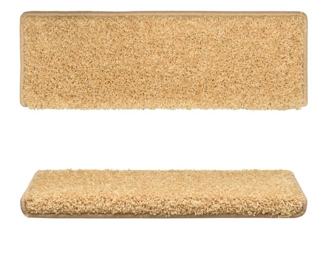 Tepisi za stepenice 15 kom 65x21x4 cm bež