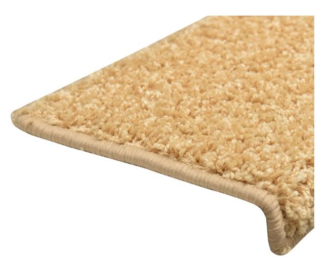 Tepisi za stepenice 15 kom 65x21x4 cm bež