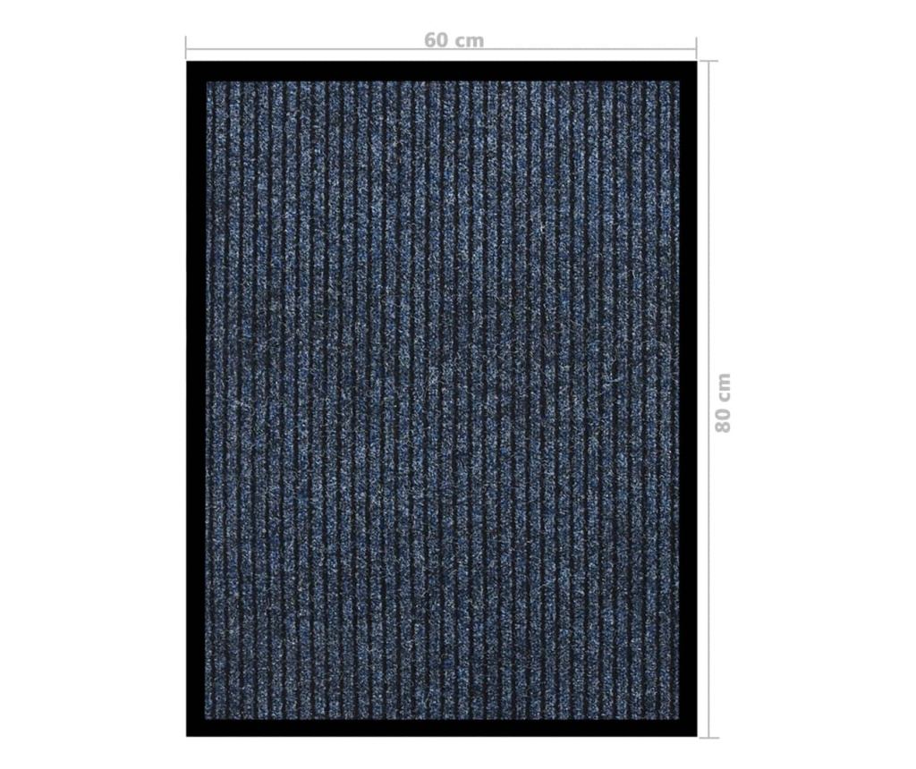 Otirač za vrata, plavi s prugama, 60x80 cm - 6