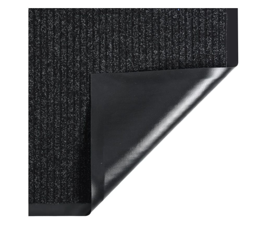 Otirač za vrata, antracit s prugama, 80x120 cm - 3