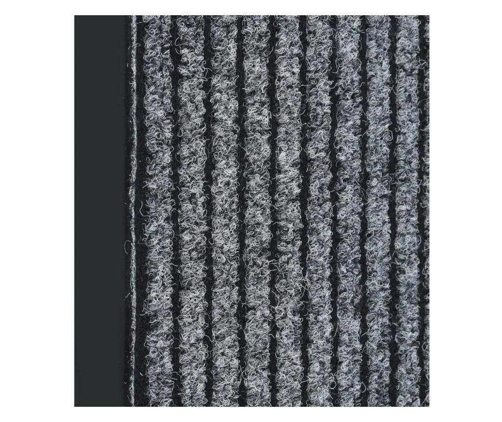 Otirač za vrata, sivi s prugama, 60x80 cm - 4