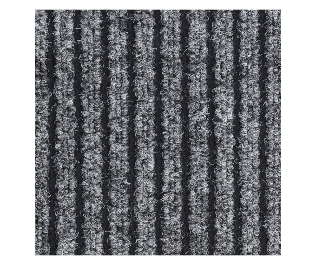 Otirač za vrata, sivi s prugama, 60x80 cm - 5