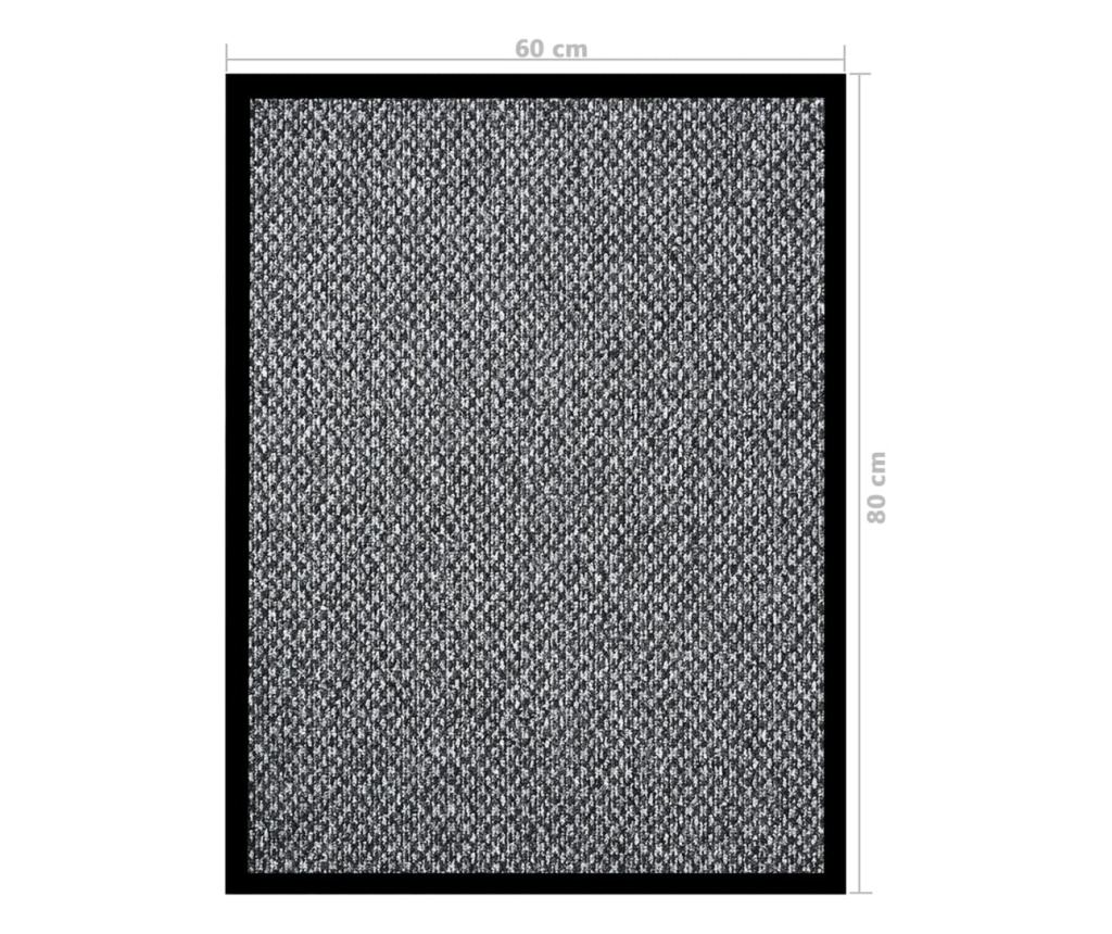 Otirač za vrata, siva, 60x80 cm - 6