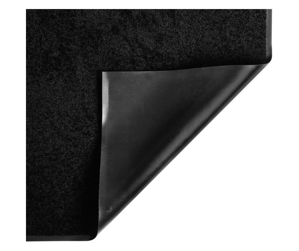 Otirač za vrata, crni, 60x80 cm - 3