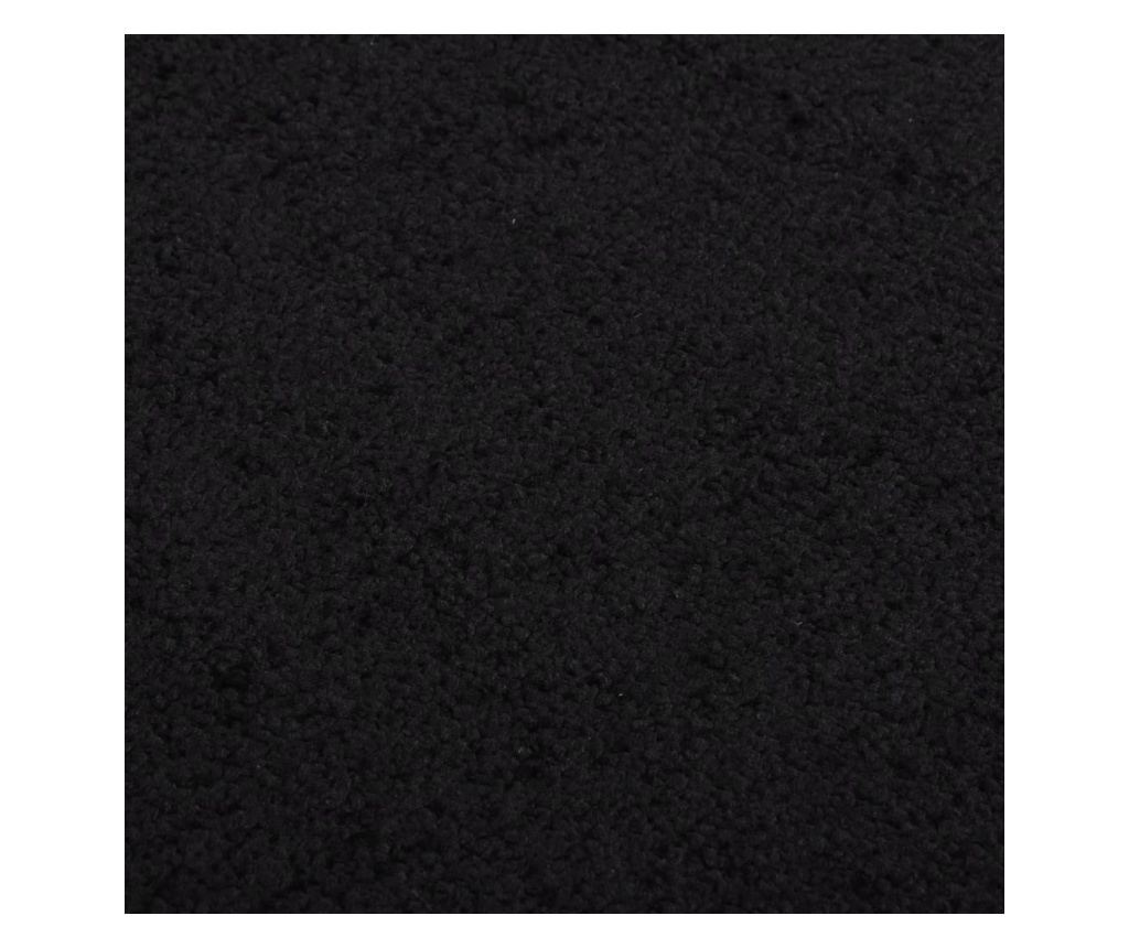 Otirač za vrata, crni, 60x80 cm - 5