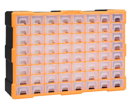 Шкаф органайзер с 64 чекмеджета, 52x16x37,5 см