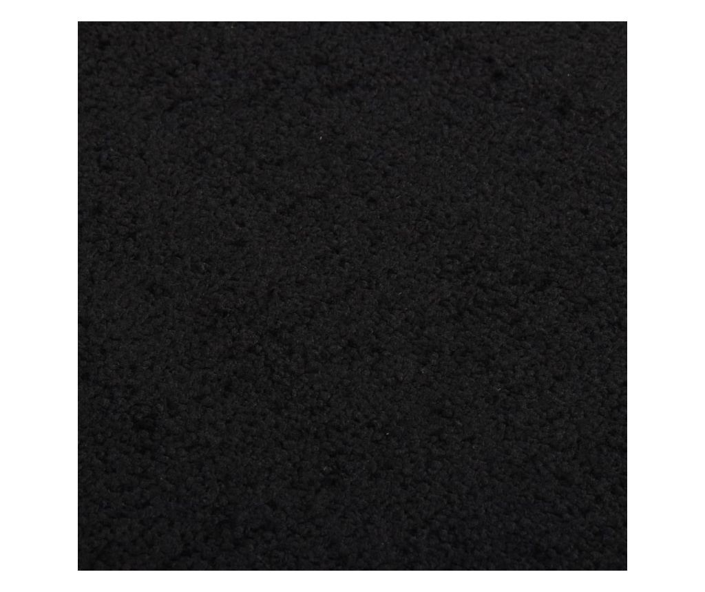 Otirač za vrata, crni, 80x120 cm - 5