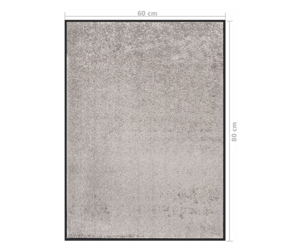 Otirač za vrata, siva, 60x80 cm - 6