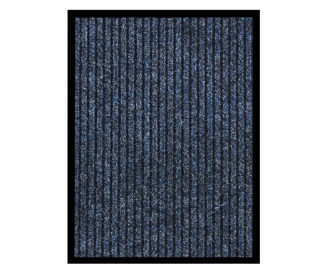 Covoras intrare, albastru cu dungi, 40x60 cm