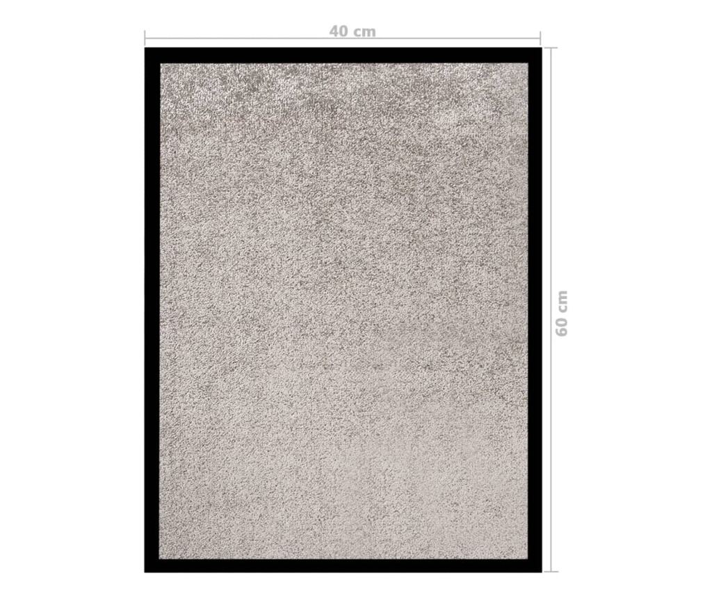 Ulazna otirač, siva, 40x60 cm - 6
