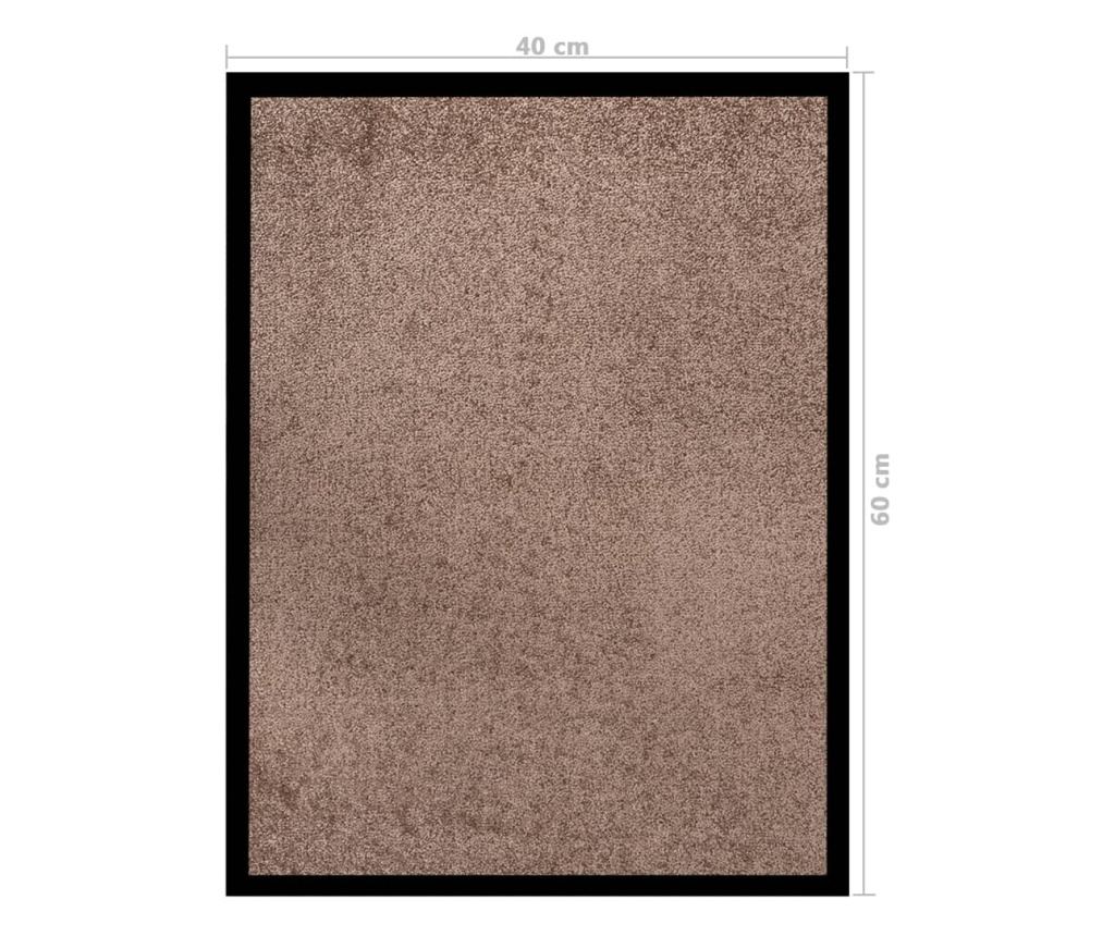 Otirač za ulaz, smeđi, 40x60 cm - 6