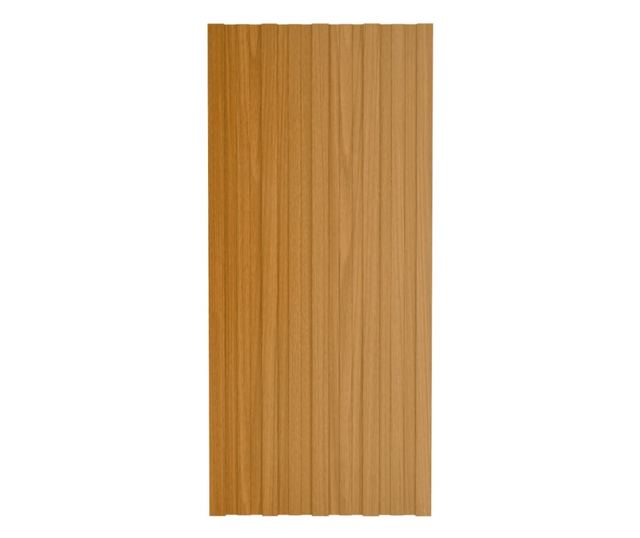 Krovni paneli 12 kom od pocinčanog čelika boja drva 100 x 45 cm