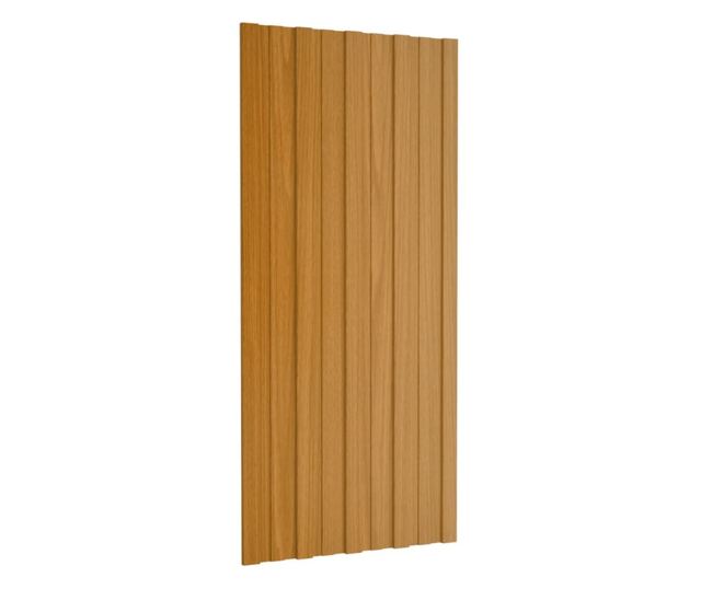 Krovni paneli 12 kom od pocinčanog čelika boja drva 100 x 45 cm
