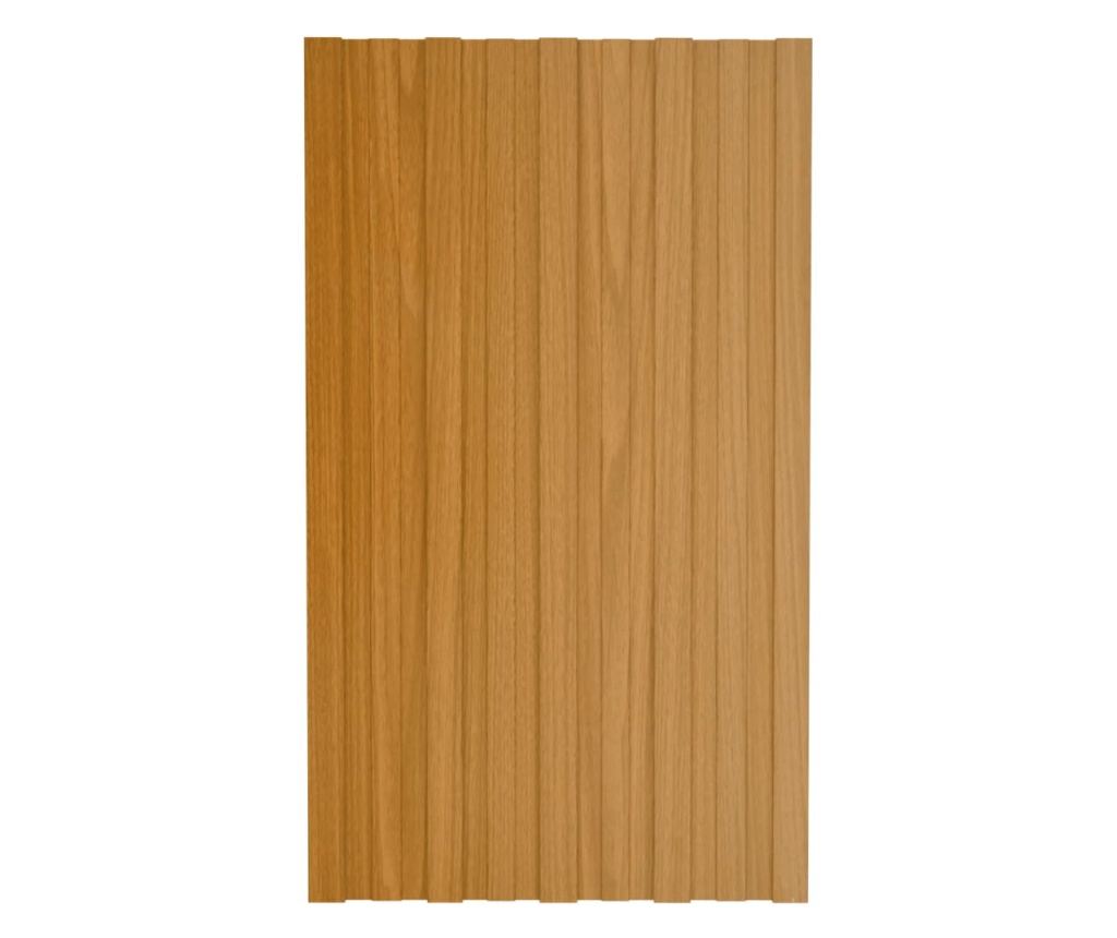 Krovni paneli 12 kom od pocinčanog čelika boja drva 80 x 45 cm - 2