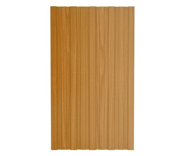 Krovni paneli 12 kom od pocinčanog čelika boja drva 80 x 45 cm