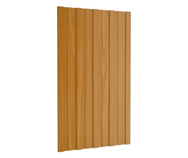 Krovni paneli 12 kom od pocinčanog čelika boja drva 80 x 45 cm