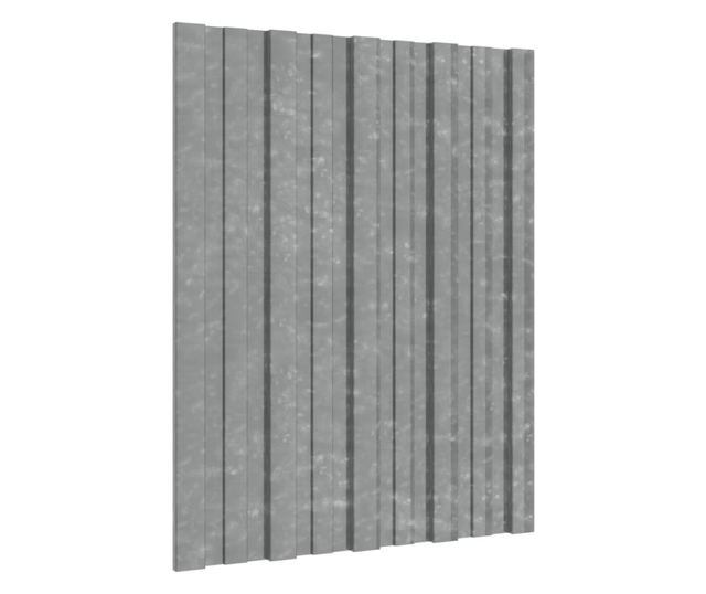 Krovni paneli 36 kom od pocinčanog čelika srebrni 60 x 45 cm