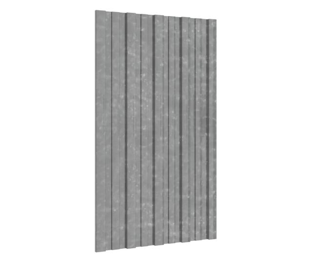 Krovni paneli 36 kom od pocinčanog čelika srebrni 80 x 45 cm
